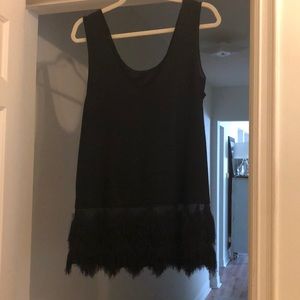 Black Banana Republic fringe tank top